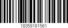Código de barras (EAN, GTIN, SKU, ISBN): '18359181561'