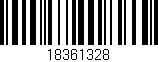 Código de barras (EAN, GTIN, SKU, ISBN): '18361328'