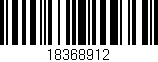 Código de barras (EAN, GTIN, SKU, ISBN): '18368912'