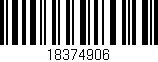 Código de barras (EAN, GTIN, SKU, ISBN): '18374906'