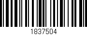 Código de barras (EAN, GTIN, SKU, ISBN): '1837504'