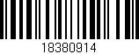 Código de barras (EAN, GTIN, SKU, ISBN): '18380914'