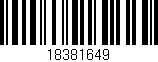 Código de barras (EAN, GTIN, SKU, ISBN): '18381649'