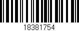 Código de barras (EAN, GTIN, SKU, ISBN): '18381754'