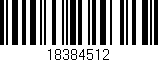 Código de barras (EAN, GTIN, SKU, ISBN): '18384512'