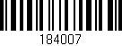 Código de barras (EAN, GTIN, SKU, ISBN): '184007'