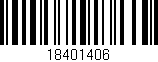 Código de barras (EAN, GTIN, SKU, ISBN): '18401406'