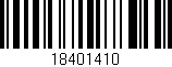 Código de barras (EAN, GTIN, SKU, ISBN): '18401410'