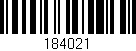 Código de barras (EAN, GTIN, SKU, ISBN): '184021'