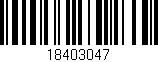 Código de barras (EAN, GTIN, SKU, ISBN): '18403047'