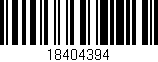 Código de barras (EAN, GTIN, SKU, ISBN): '18404394'