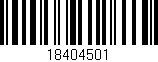 Código de barras (EAN, GTIN, SKU, ISBN): '18404501'