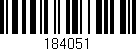 Código de barras (EAN, GTIN, SKU, ISBN): '184051'