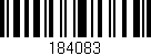 Código de barras (EAN, GTIN, SKU, ISBN): '184083'