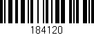 Código de barras (EAN, GTIN, SKU, ISBN): '184120'