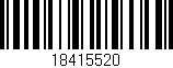 Código de barras (EAN, GTIN, SKU, ISBN): '18415520'