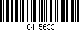 Código de barras (EAN, GTIN, SKU, ISBN): '18415633'
