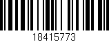 Código de barras (EAN, GTIN, SKU, ISBN): '18415773'