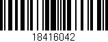 Código de barras (EAN, GTIN, SKU, ISBN): '18416042'