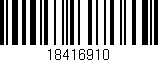 Código de barras (EAN, GTIN, SKU, ISBN): '18416910'