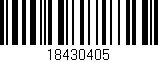 Código de barras (EAN, GTIN, SKU, ISBN): '18430405'