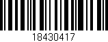 Código de barras (EAN, GTIN, SKU, ISBN): '18430417'