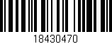 Código de barras (EAN, GTIN, SKU, ISBN): '18430470'