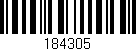 Código de barras (EAN, GTIN, SKU, ISBN): '184305'