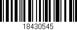 Código de barras (EAN, GTIN, SKU, ISBN): '18430545'