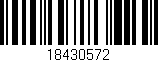Código de barras (EAN, GTIN, SKU, ISBN): '18430572'