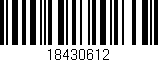Código de barras (EAN, GTIN, SKU, ISBN): '18430612'