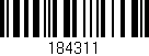 Código de barras (EAN, GTIN, SKU, ISBN): '184311'