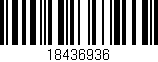 Código de barras (EAN, GTIN, SKU, ISBN): '18436936'