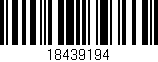 Código de barras (EAN, GTIN, SKU, ISBN): '18439194'