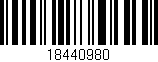 Código de barras (EAN, GTIN, SKU, ISBN): '18440980'