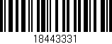 Código de barras (EAN, GTIN, SKU, ISBN): '18443331'