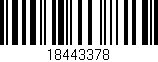 Código de barras (EAN, GTIN, SKU, ISBN): '18443378'
