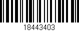Código de barras (EAN, GTIN, SKU, ISBN): '18443403'