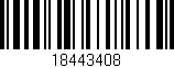 Código de barras (EAN, GTIN, SKU, ISBN): '18443408'