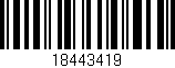 Código de barras (EAN, GTIN, SKU, ISBN): '18443419'
