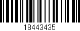 Código de barras (EAN, GTIN, SKU, ISBN): '18443435'
