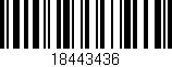 Código de barras (EAN, GTIN, SKU, ISBN): '18443436'