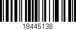 Código de barras (EAN, GTIN, SKU, ISBN): '18445136'