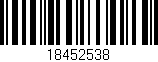 Código de barras (EAN, GTIN, SKU, ISBN): '18452538'
