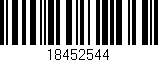 Código de barras (EAN, GTIN, SKU, ISBN): '18452544'
