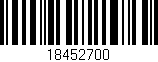 Código de barras (EAN, GTIN, SKU, ISBN): '18452700'