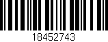 Código de barras (EAN, GTIN, SKU, ISBN): '18452743'