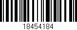 Código de barras (EAN, GTIN, SKU, ISBN): '18454184'