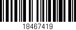 Código de barras (EAN, GTIN, SKU, ISBN): '18467419'