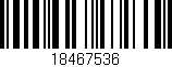 Código de barras (EAN, GTIN, SKU, ISBN): '18467536'
